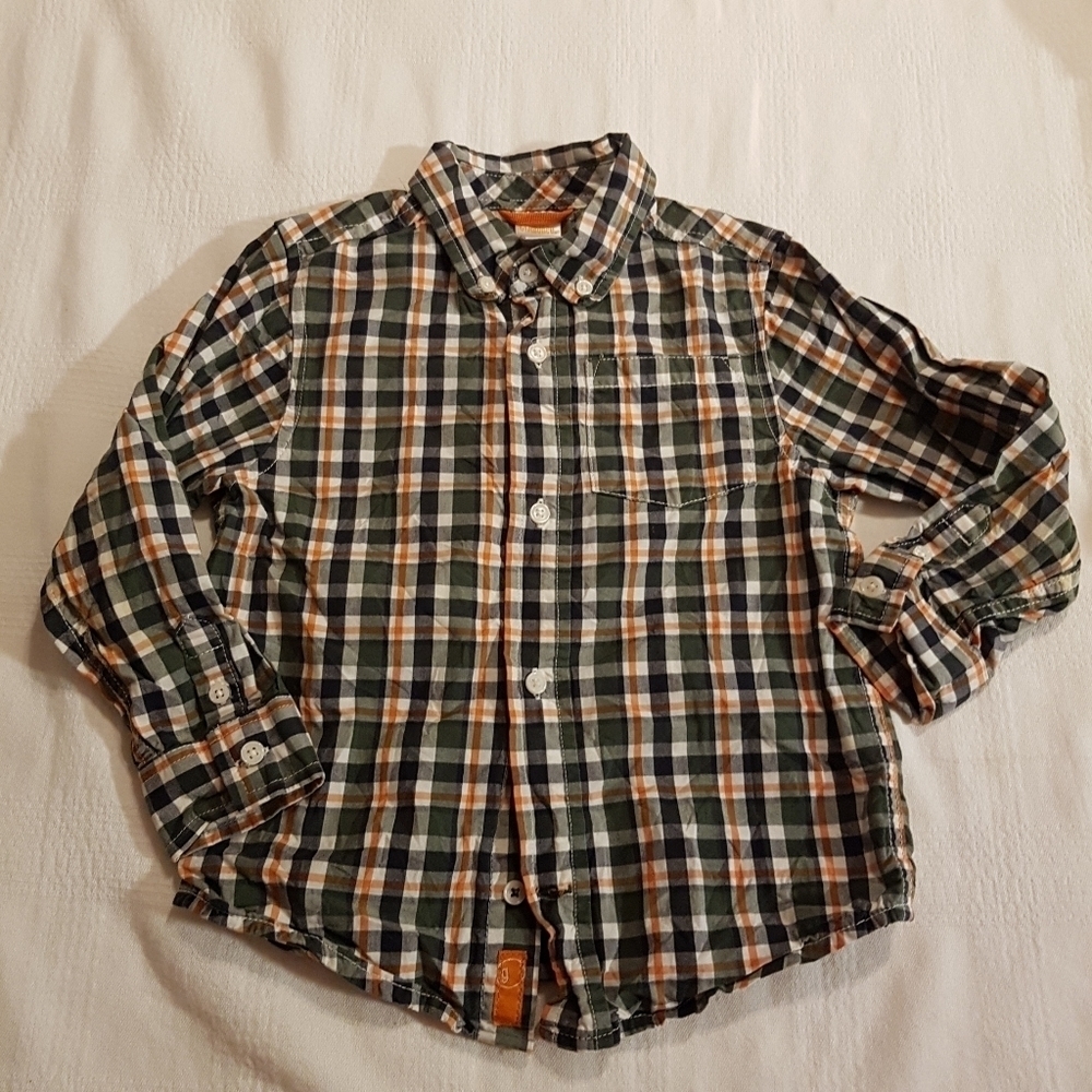 Gymboree boys size 3T button up plaid shirt